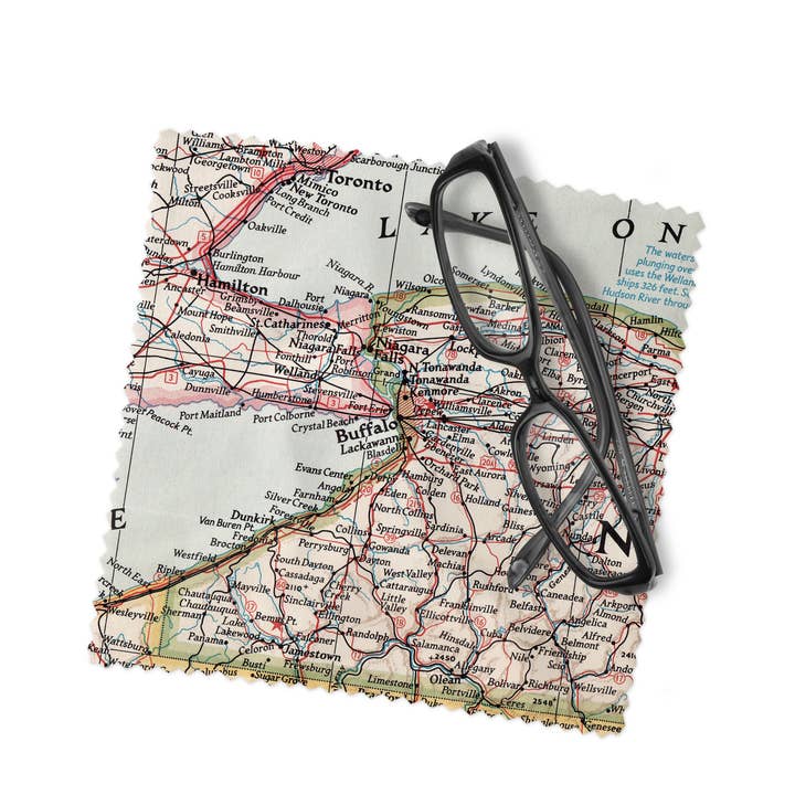 Daisy Mae Designs - Wholesale Lens Cleaner - Buffalo New York Map Microfiber Lens Cleaning Optical Cloth