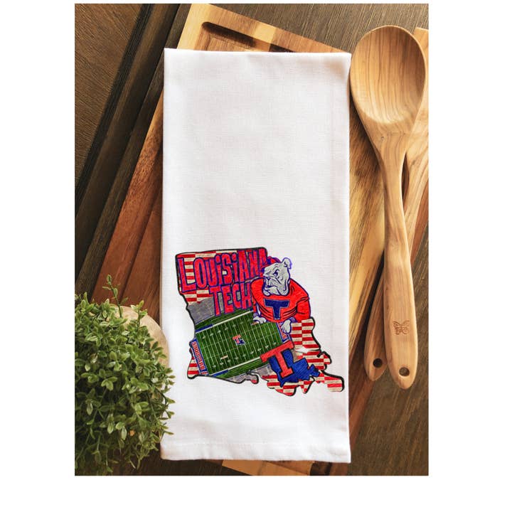 LA TECH Gameday Tea Towel - Kitchen Towel for wholesale by Rouge 225