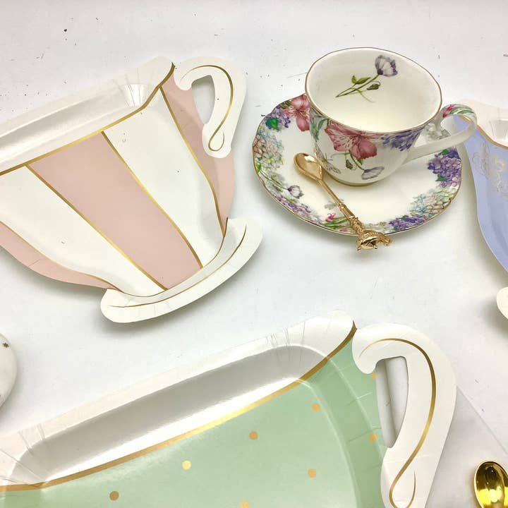 All Little Cute Things - Wholesale Disposable plate - Vintage Teacup Shaped Plates for Tea Party Plates1