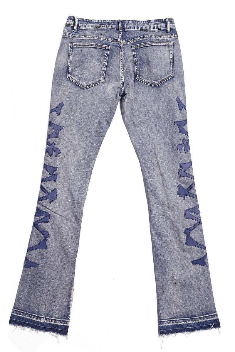 Cooper 9 – wholesale Jeans – Men’s – 504 XXX Patch Stack Jeans Light Wash1