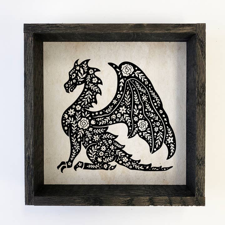 Leinwandbild Mystical Dragon Ebenholzrahmen für den Großhandel von Hangout Home