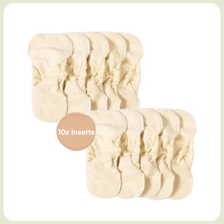 Wiederverwendbare Windeleinlagen aus Hanf | Neugeborene 10er-Pack für den Großhandel von Bare and Boho
