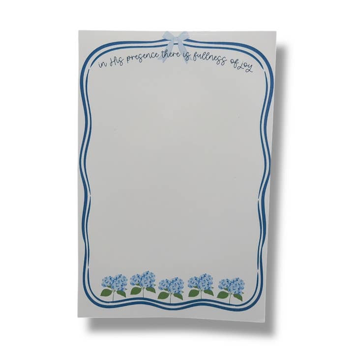 Faith 4x6 Floral Notepad - In His Presence Fullness of Joy for wholesale by Shop Praise Creations