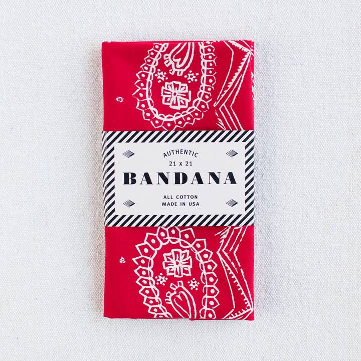 Abracadana - Wholesale Bandana - Unisex - Red Sketchy Paisley Bandana1