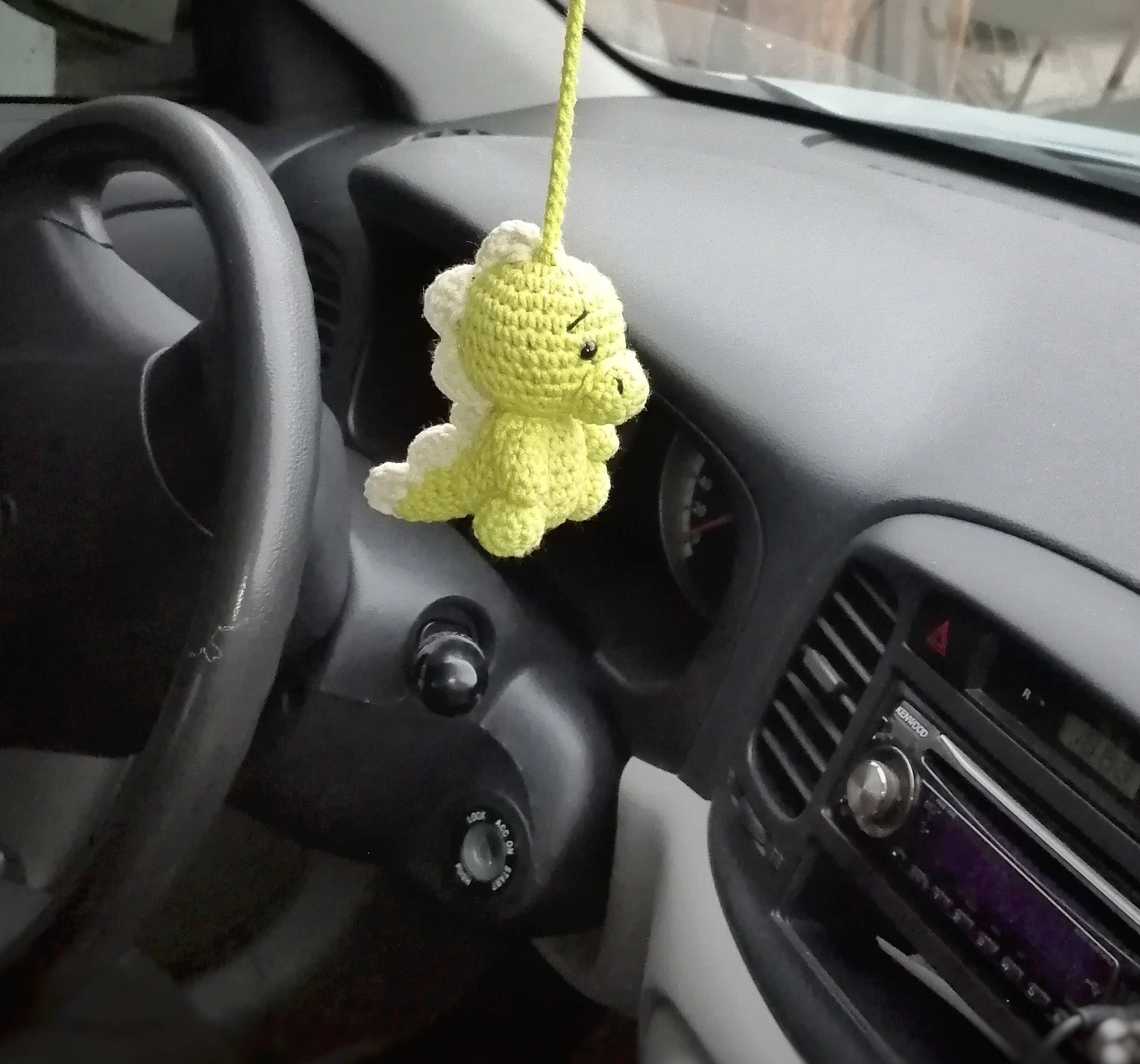 TOMOPOD LLC - Wholesale Car Decorative Charm - Unisex - Crochet Dinosaur Car Hanging, Kawaii Dino Car Accessory3