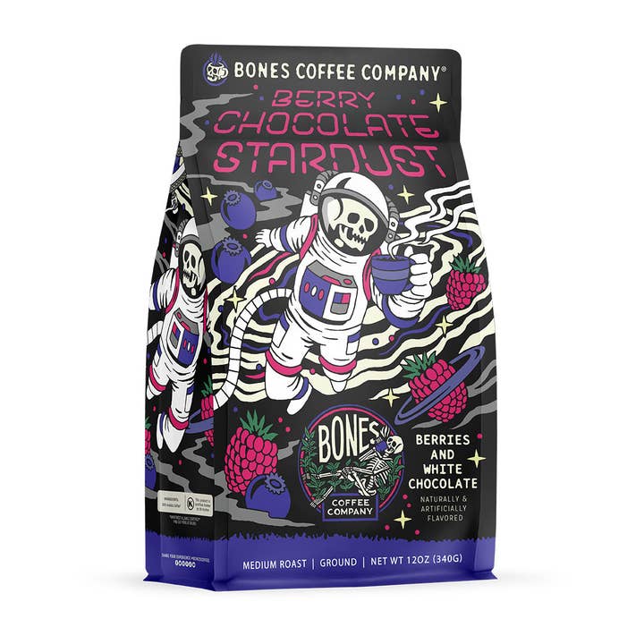 Bones Coffee Company – wholesale Ground coffee – Berry Chocolate Stardust Coffee | 12oz | Whole Bean & Ground5