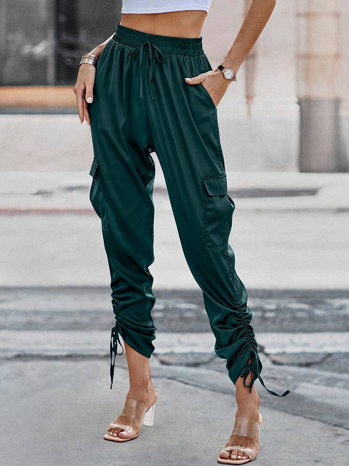 Love, Kuza - Vendita all'ingrosso Pantalone - Donna - Pantaloni Cargo Satin Adventure4