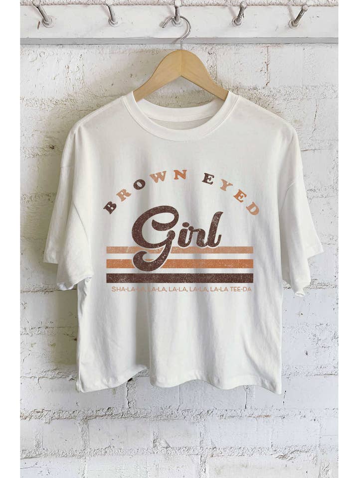 Rustee Clothing – Großhandel T-Shirt mit Siebdruck – Damen – BRAUNÄUGIGES, LANGES CROP-TOP MIT GRAFISCHEN GRAFIKEN FÜR MÄDCHEN7