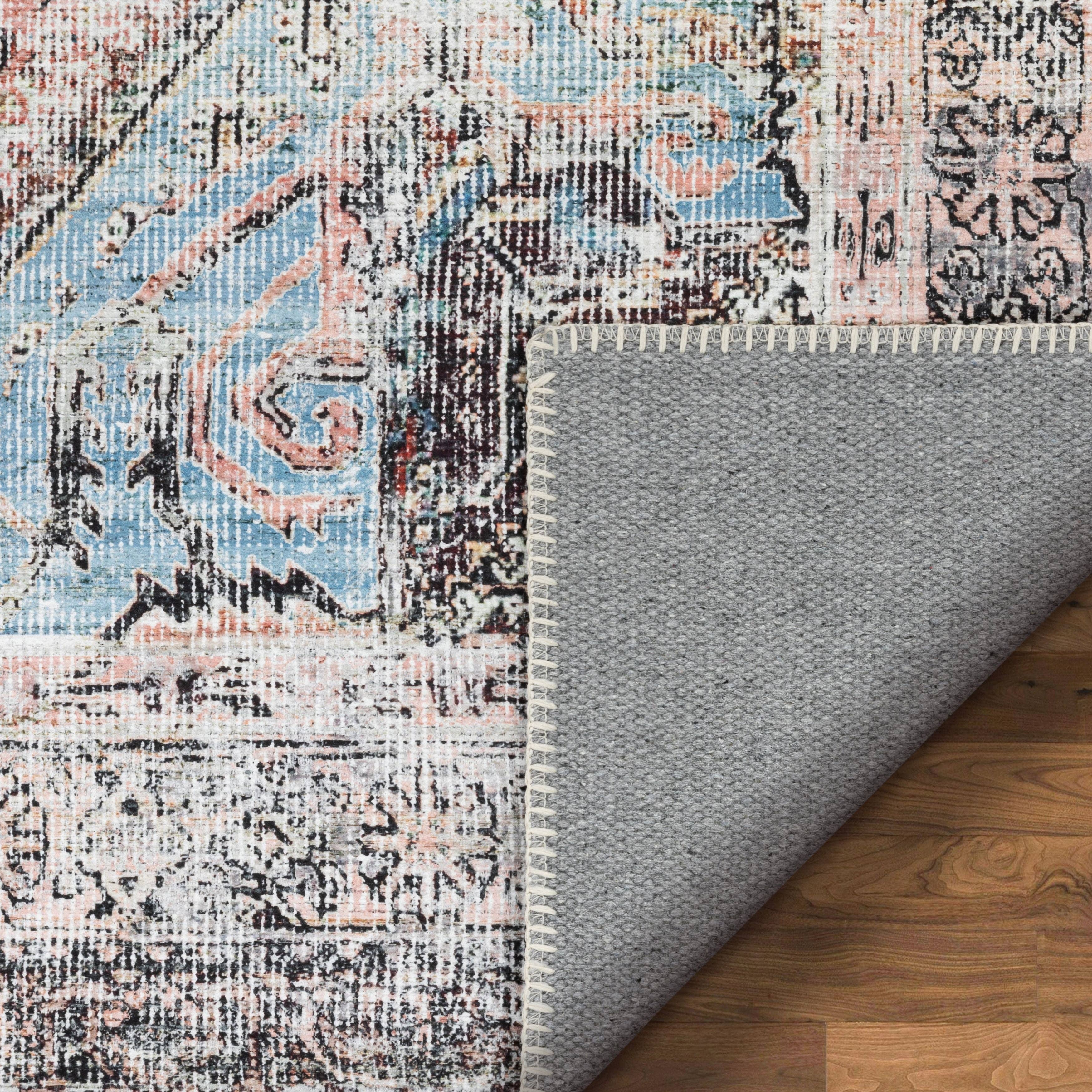 Well Woven – Großhandel Teppichvorleger – Menda, maschinenwaschbar, böhmisches Medaillon, orientalisch, Vintage-Stil3