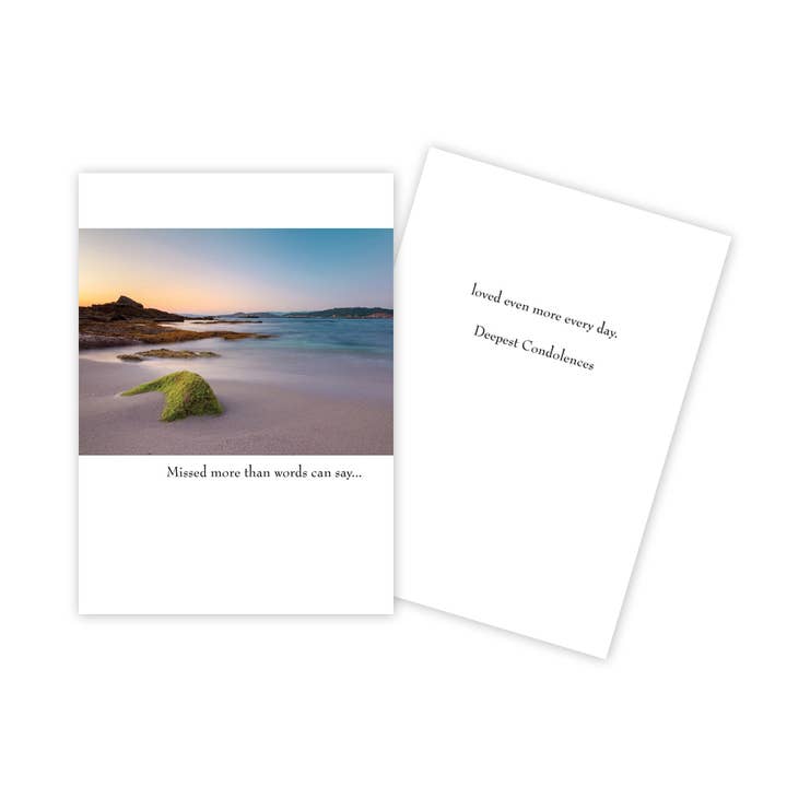 Carte de sympathie Ocean View pour la vente par Sun Day Greetings