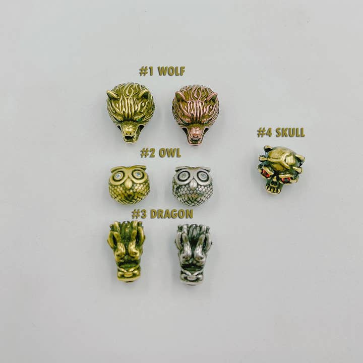 Beads Creation – wholesale Individuell berlock/hänge – Antikguld Djur Varg Drake Uggla Huvud Hängpärlor