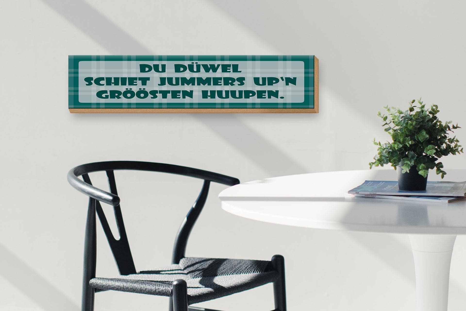 Femer - Wholesale Sign - Wooden sign 46x10 cm The devil shits on the biggest heap2