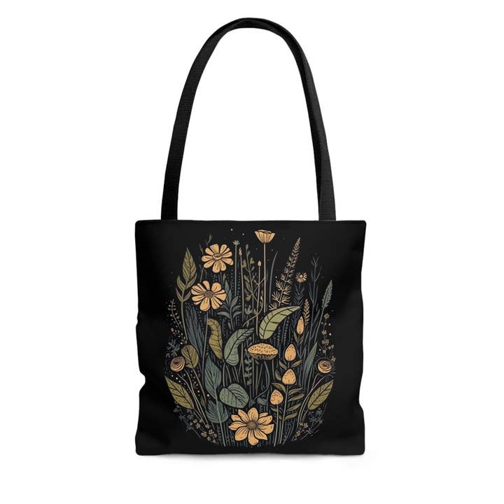Yellow Wildflowers Tote Bag for wholesale by Wander Trails