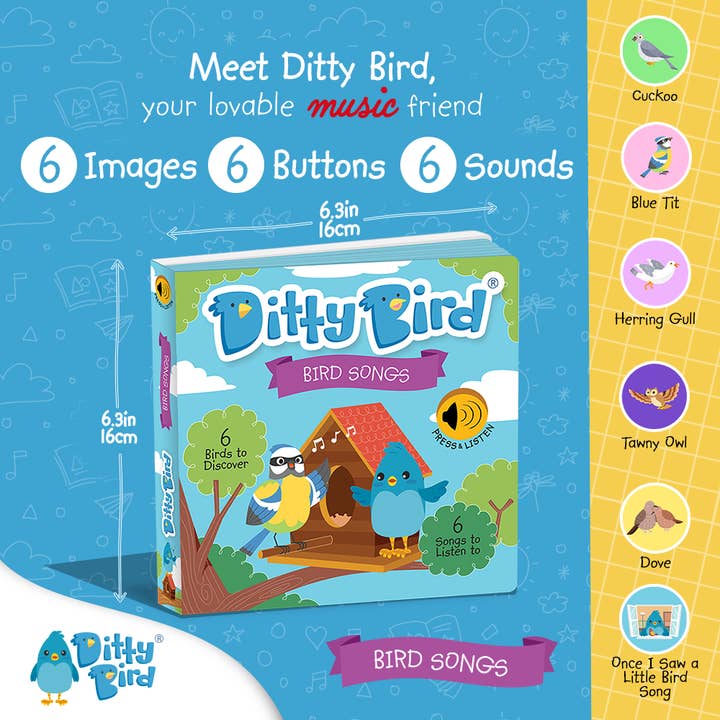 Ditty Bird Australia - Wholesale Book - Kids - Ditty Bird Baby Sound Book: Bird Songs