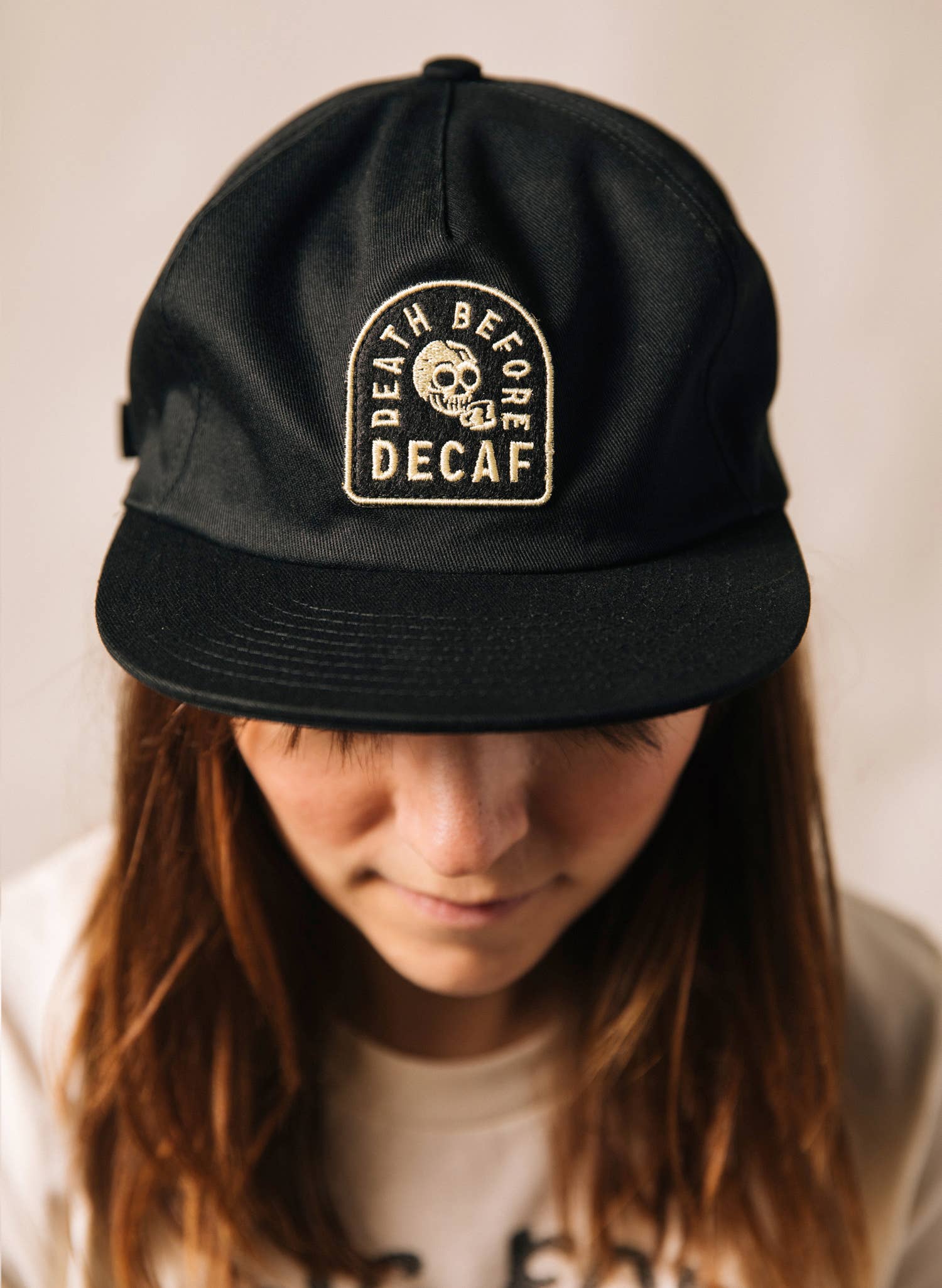 Pyknic - Wholesale Flat Brim Cap - Unisex - Death Before Decaf Hat