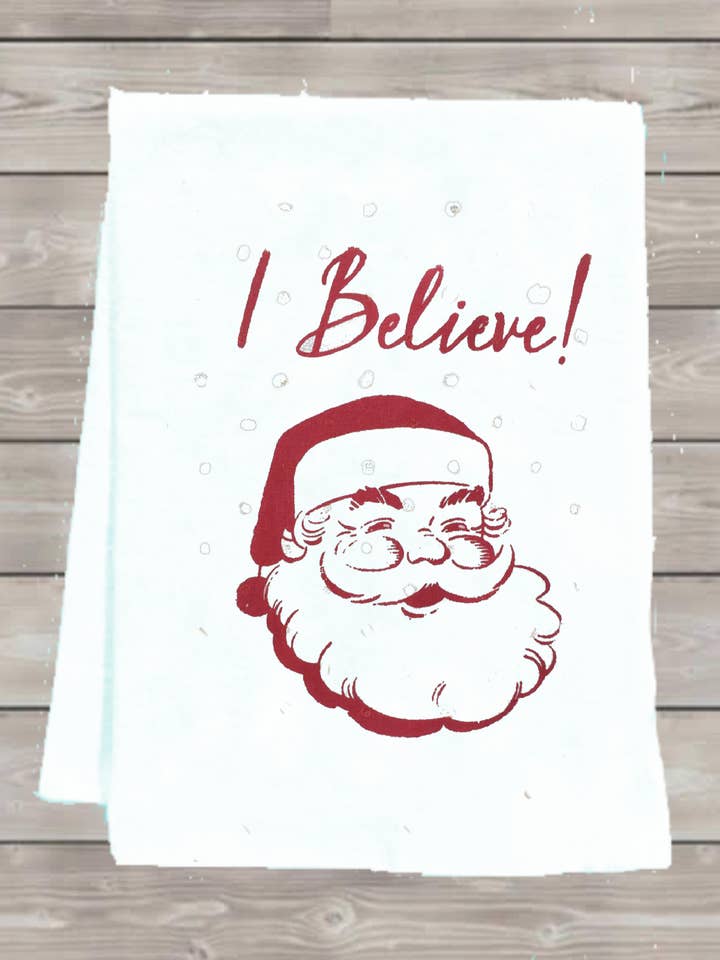 I Believe Tea Towel for wholesale by Monique Perry Art