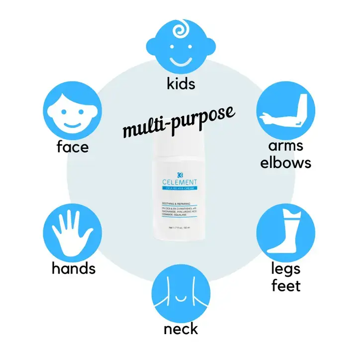 CELEMENT /IN YOUR GLOW – Großhandel Gesichts-Feuchtigkeitscreme – Reparierende Feuchtigkeitsspendende CICA B5 HYA Creme 50 ml1
