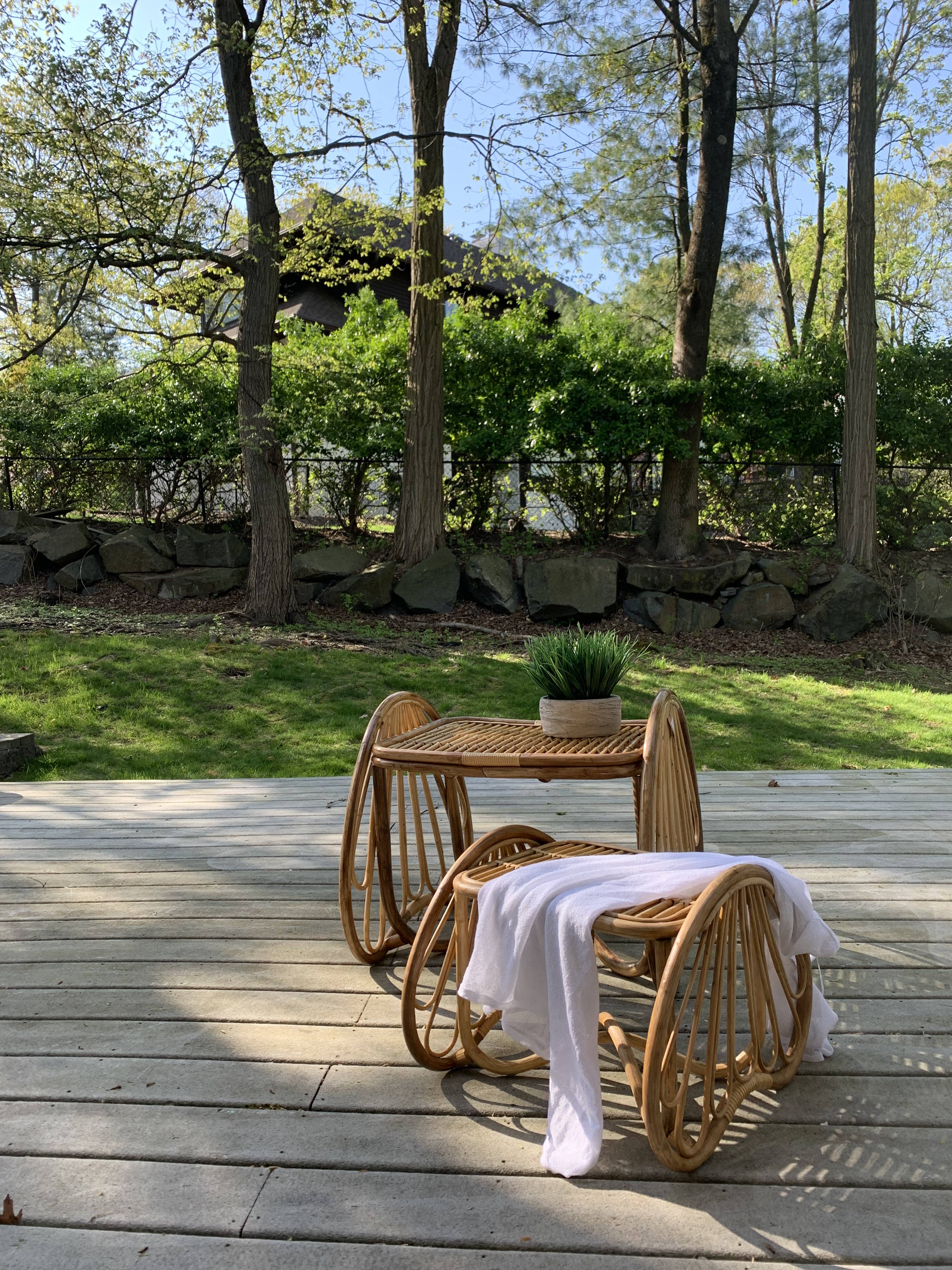 Amara - Wholesale Stool - Handmade Rattan Stool and Plant Stand1