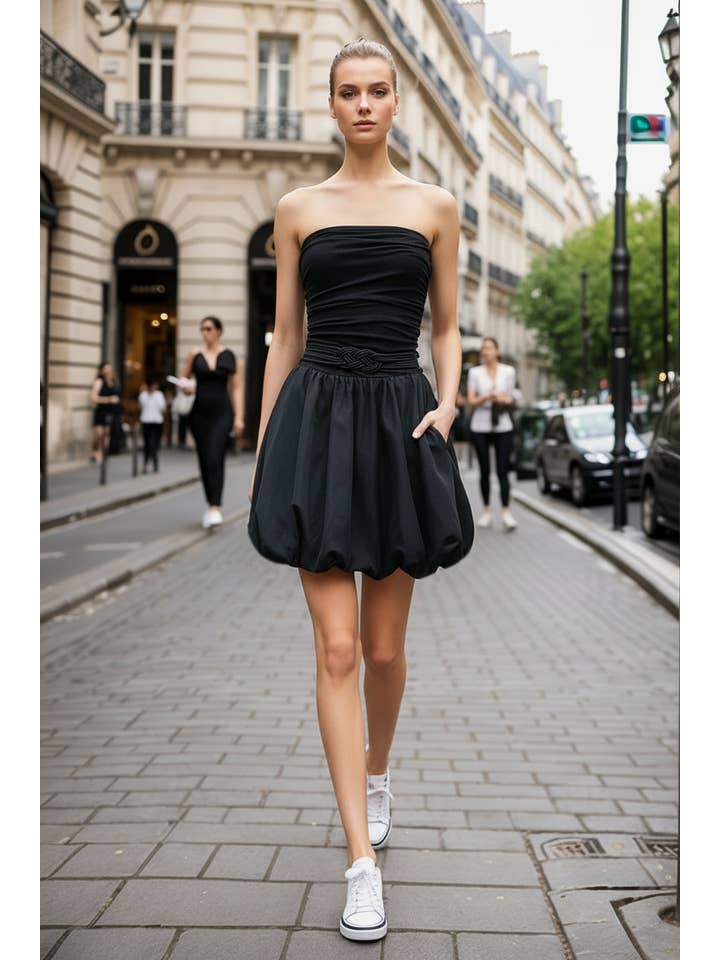 VAVA by Joy Han - Wholesale Dress - Women's - TUBE BUBBLE DRESS W/TWISTED ROPE BELT9