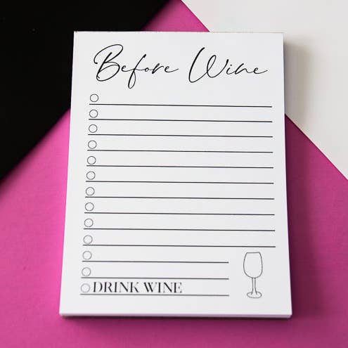 Bloco Antes da Lista de Vinhos - Bloco de Notas por atacado de Oh So Shonda