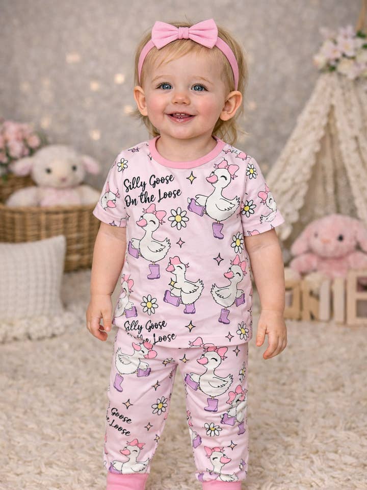 Silly Goose on the Loose Bamboo 2-Piece Set
for wholesale by Little Bugz Boutique