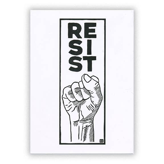 RESIST POSTCARD for wholesale by Lynn-oleum