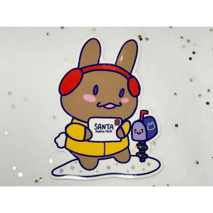 Courtney Elizabeth Studio - Wholesale Sticker - Bunny Letter to Santa Rabbit Christmas Waterproof Sticker2