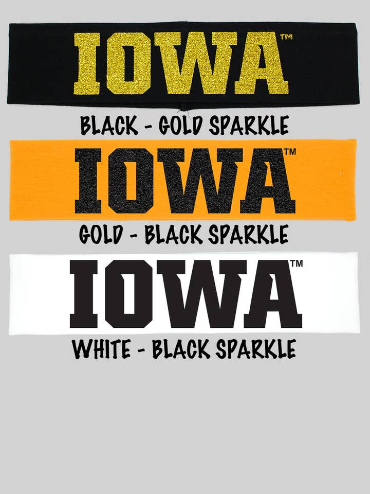 Bandeaux en coton Iowa "IOWA" - Choisissez votre style pour la vente par Fan Star Jewelry