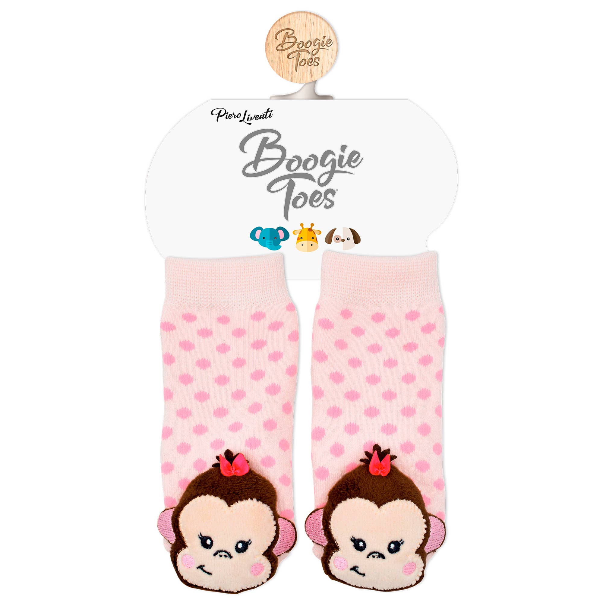 Boogie Toes – wholesale Strumpor - Baby – Monkey flicka Boogie tår skallra strumpor2