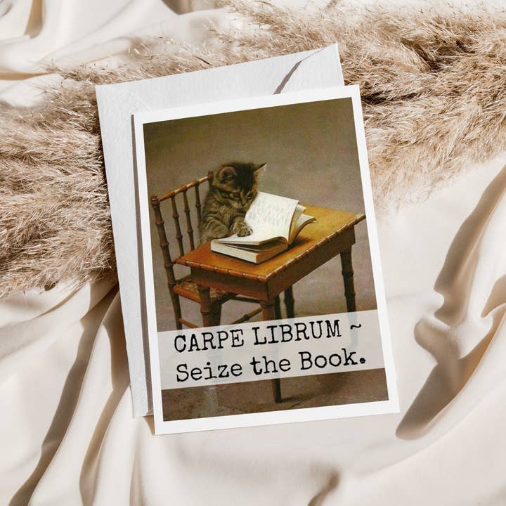 Raven's Rest Studio - Wholesale Everyday Greeting Card - Greeting Card. Carpe Librum - Seize The Book1