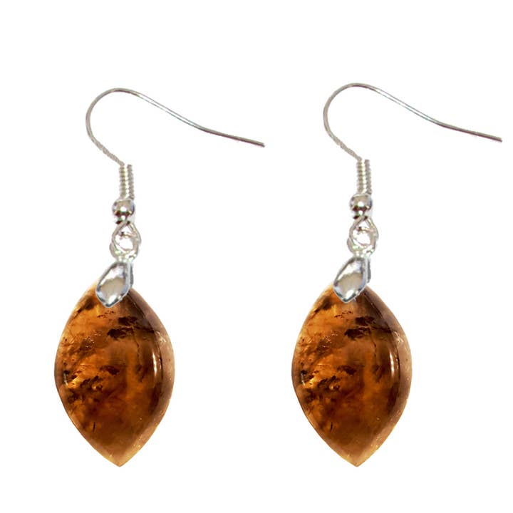 Marquise Smoky Quartz Earrings for wholesale by Artisans de Madagascar