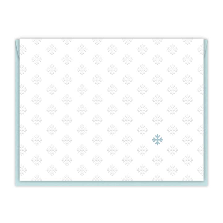 Snöflingor mönster | Letterpress Holiday Card för wholesale av Spacepig Press