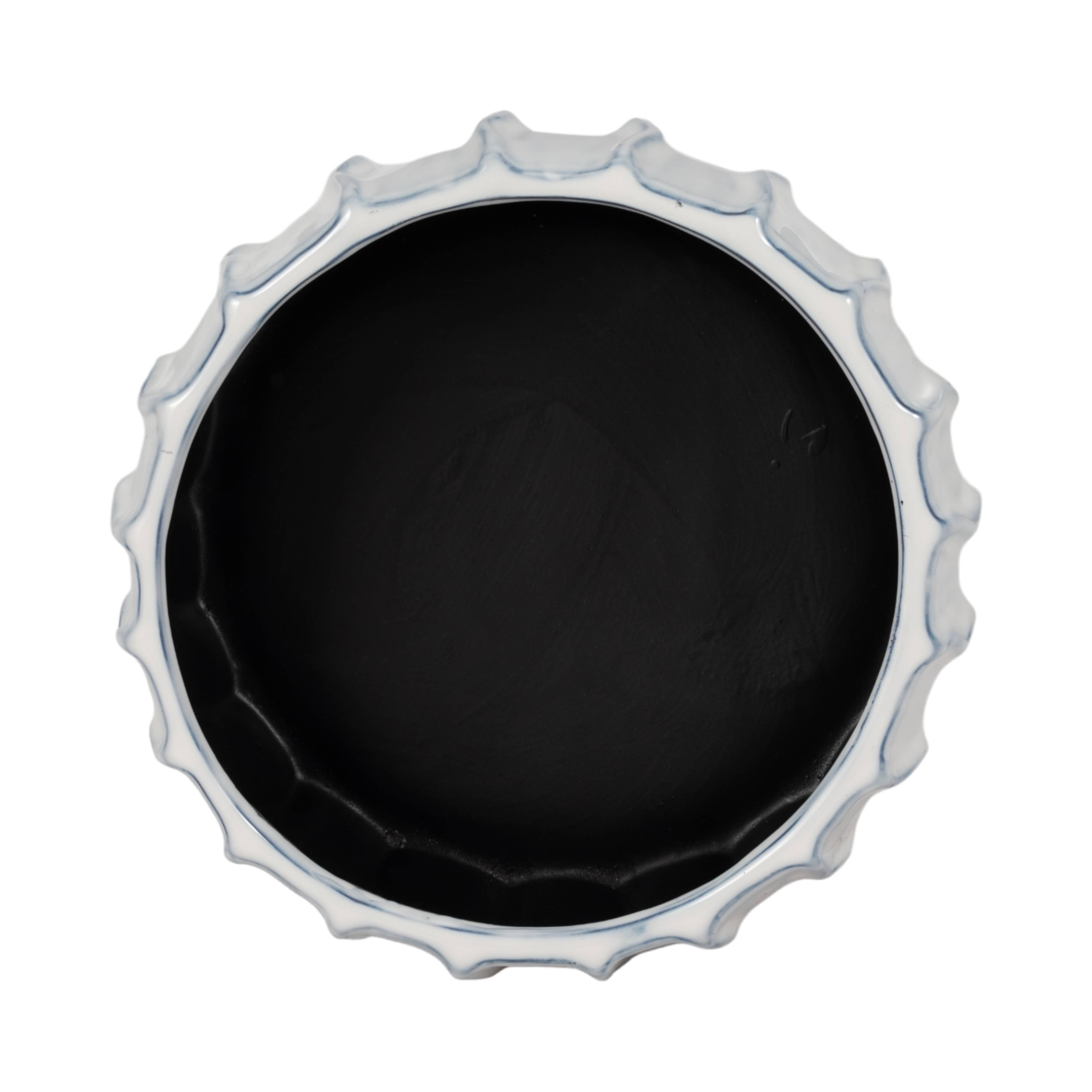 Sagebrook Home - Wholesale Decorative Plate/Dish/Bowl - Decorative Bowl - White/Blue Ceramic Sea Urchin, 11 in.8