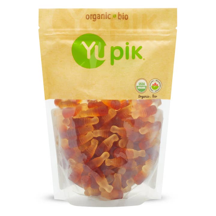 Yupik Organic Gummy Cola Bottles, Cola Soda Flavored Candy for wholesale by Yupik