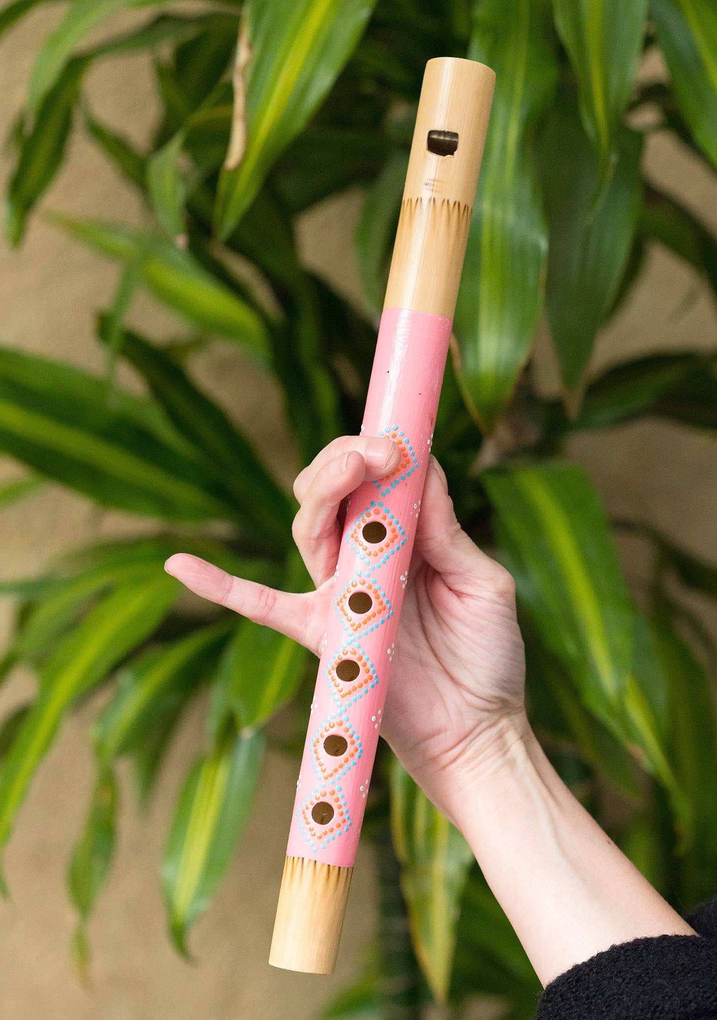Namaste – wholesale Musical instrument – Pastel Coloured Bamboo Flutes2