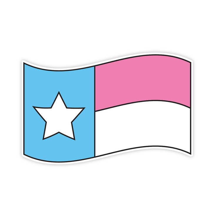 Texas Trans Flag Sticker for wholesale by The Little Gay Shop