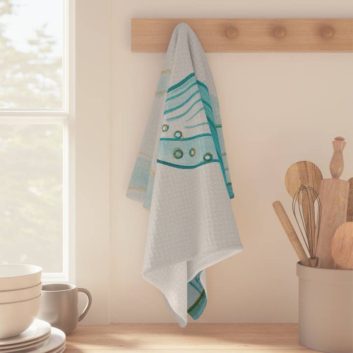 Dreamy Whale Soft Tea Towel for wholesale by Kimberly Ratliff Art