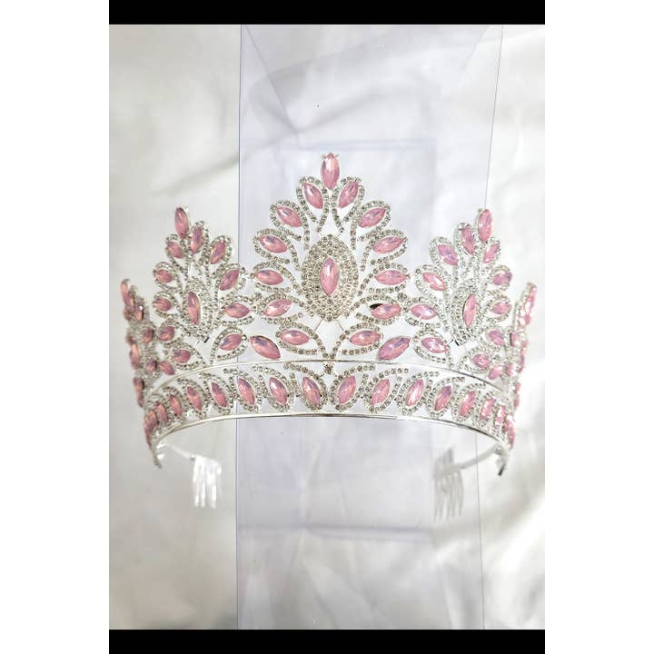 Chicas - Wholesale Tiara - Women's - One Size Fits All Metal Tiara With Rhinestones. HT93738