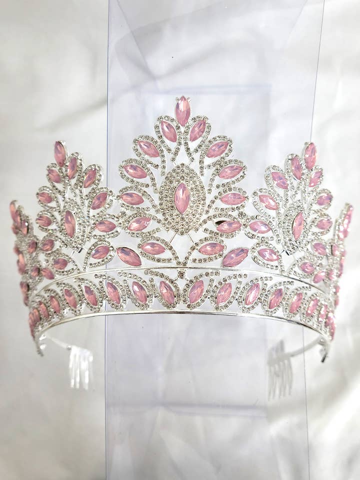 One Size Fits All Metal Tiara With Rhinestones. HT937 for wholesale by Chicas