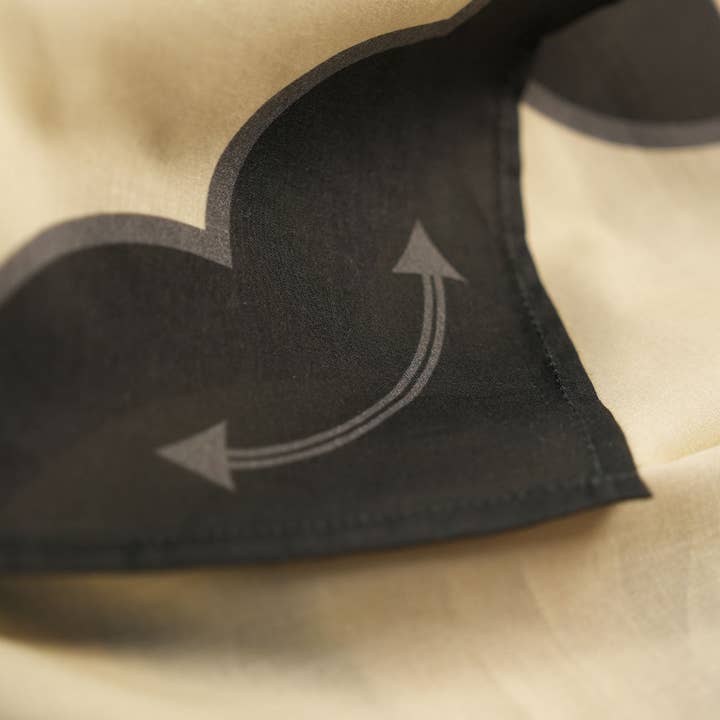 Hankeys - Wholesale Bandana - Unisex - Coal Dust & Cream Bandana3