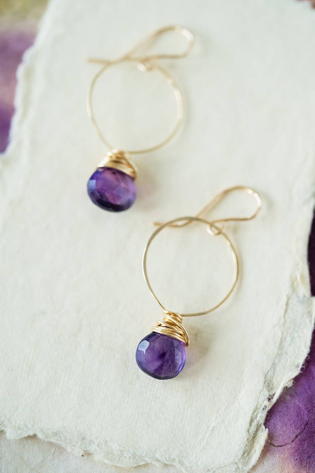 Bella Vita Jewelry - Wholesale Dangle Earrings - Pantone Earrings | Megan Hoop and Natural Stone Earrings1