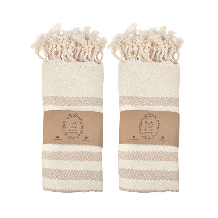 La Hammam - Wholesale Tea Towel - Cavus Zigzag Turkish Cotton Kitchen / Hand Towel 40x18 in1