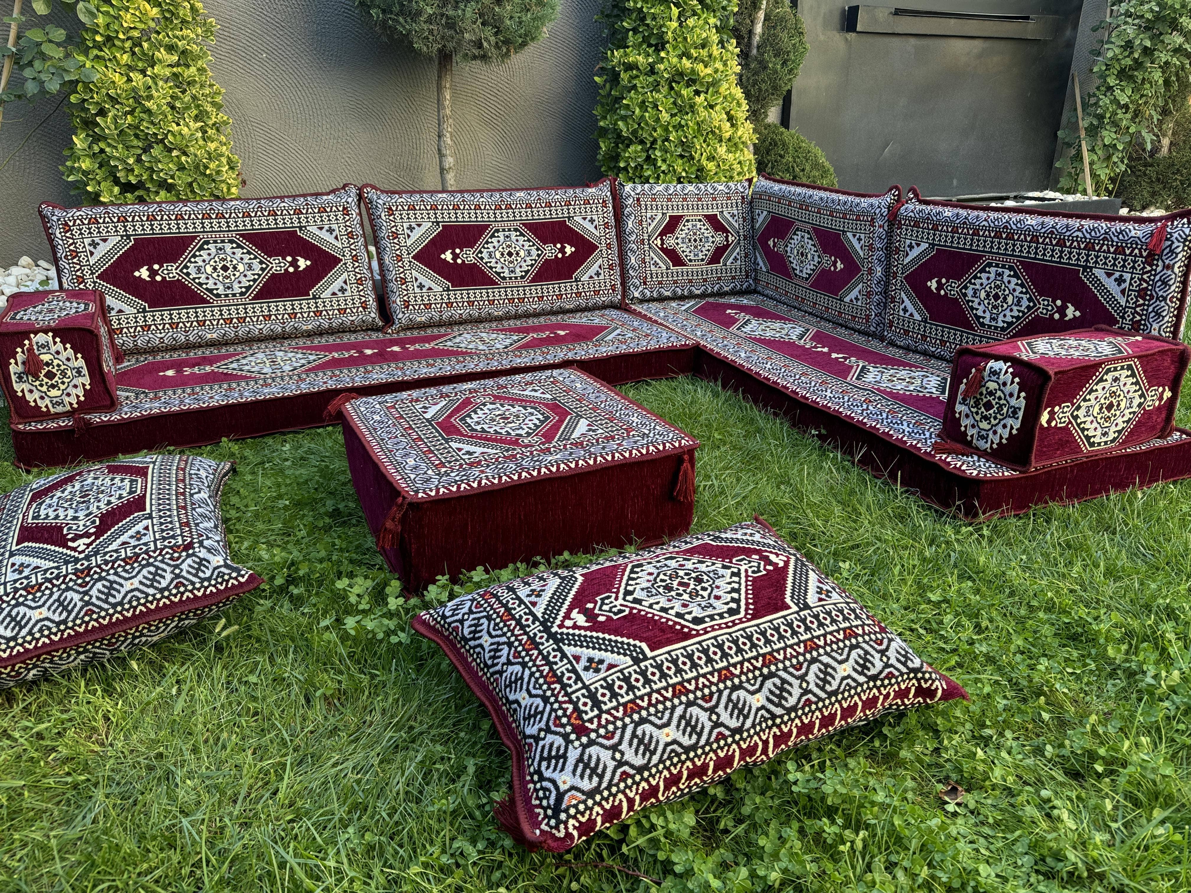 The Loom Wholesale – Engroshandel Sofa – Håndlavet Gulv Siddesofa Sæt - Traditionel Ottoman11