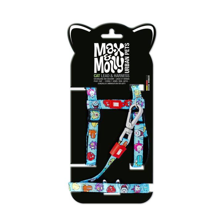 Cat HarnessLeash Set - Little Monster1 Size for wholesale by Max & Molly