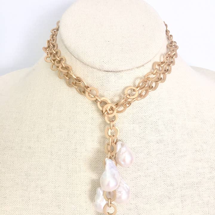 In2 design - Vente Sautoir et collier en Y - Arabella Lariat - doré1