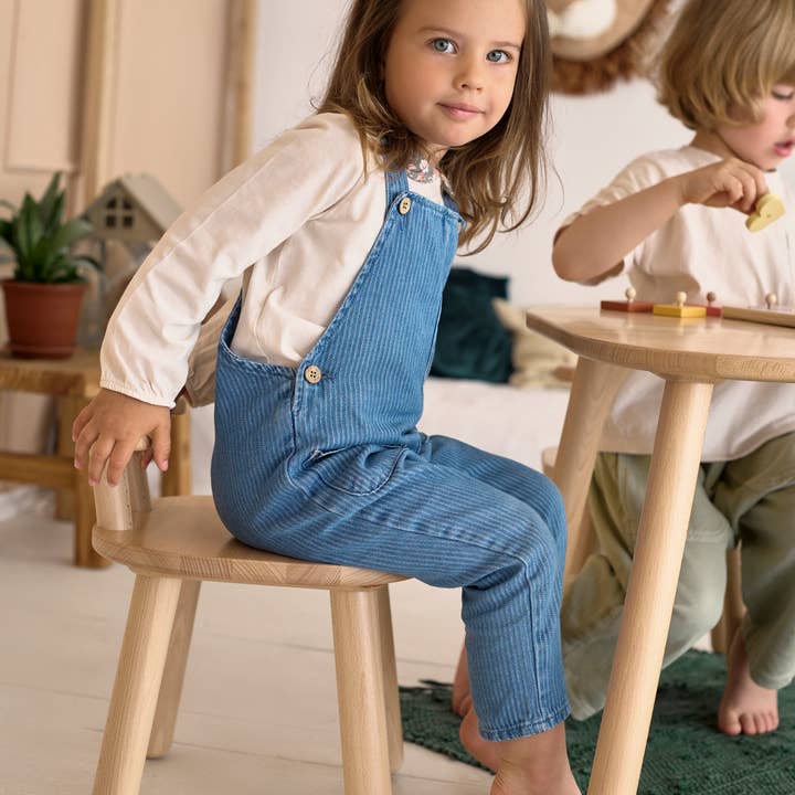 ODEAS - Wholesale Stoel - Kinderen - Houten kindertafel en twee stoelen set peutertafel en stoel