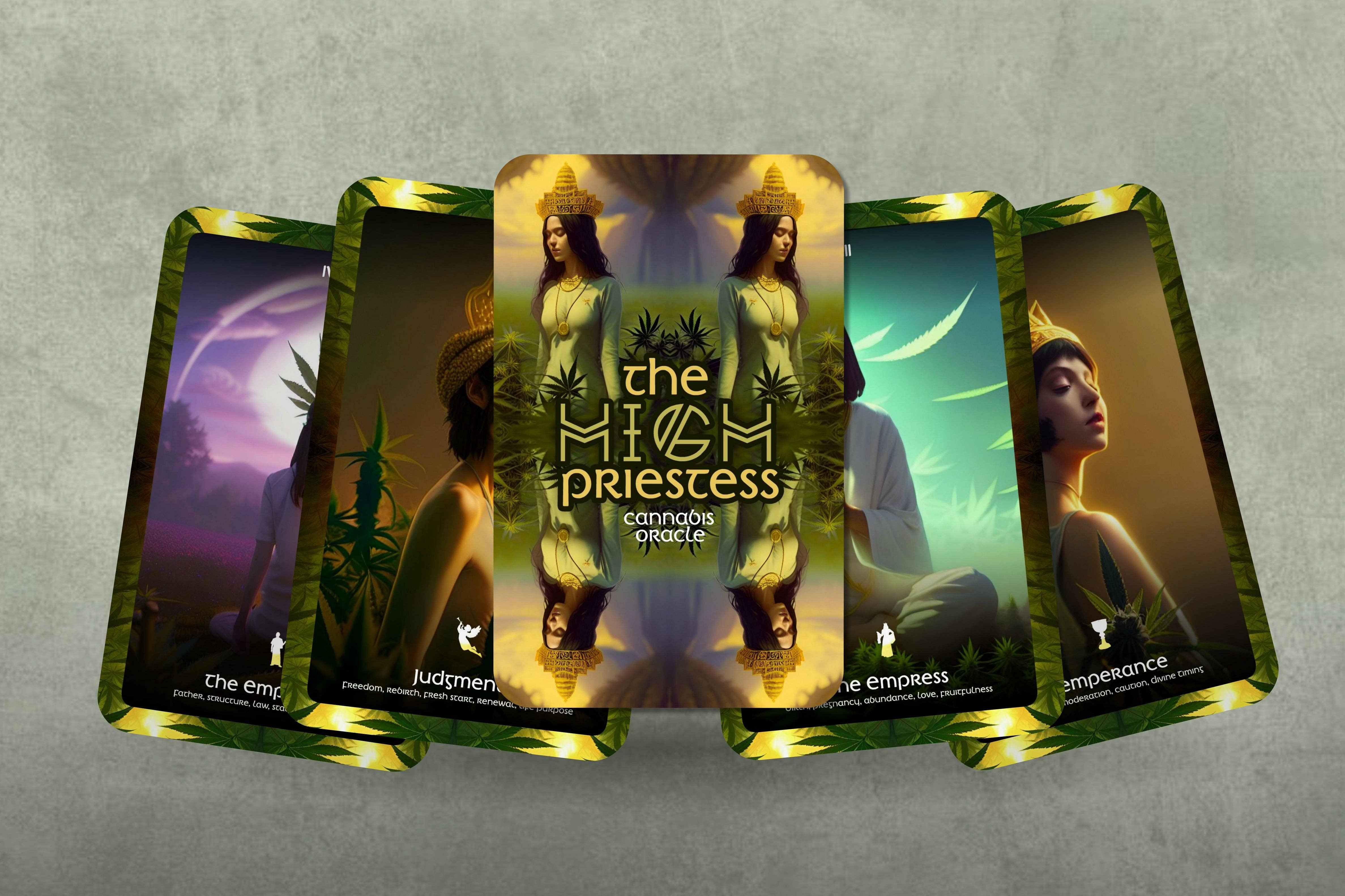 Ibiza Tarot USA – Cartas de tarô por atacado – A Sacerdotisa - Oráculo de Cannabis - Arcanos Maiores4