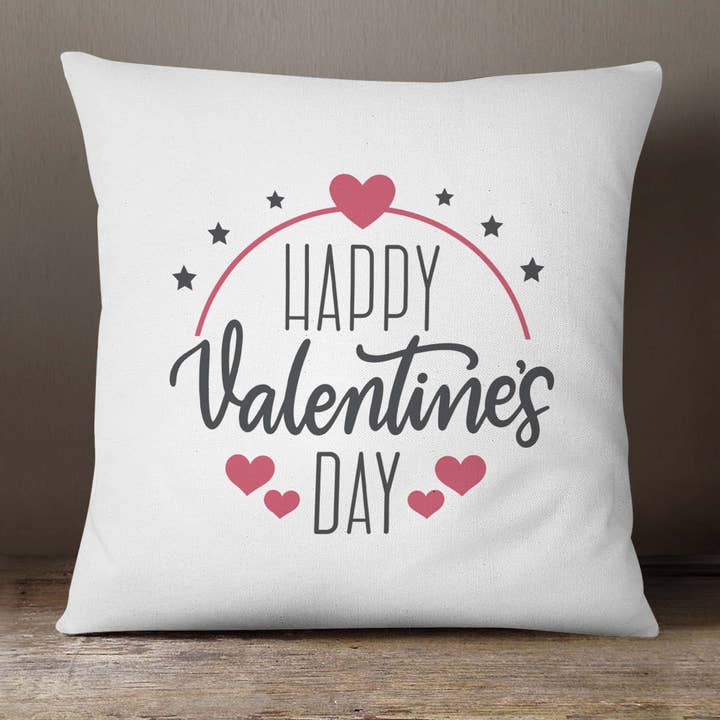 Happy Valentine's Day | 18x18 Pillow Cover for wholesale by Lofty Living