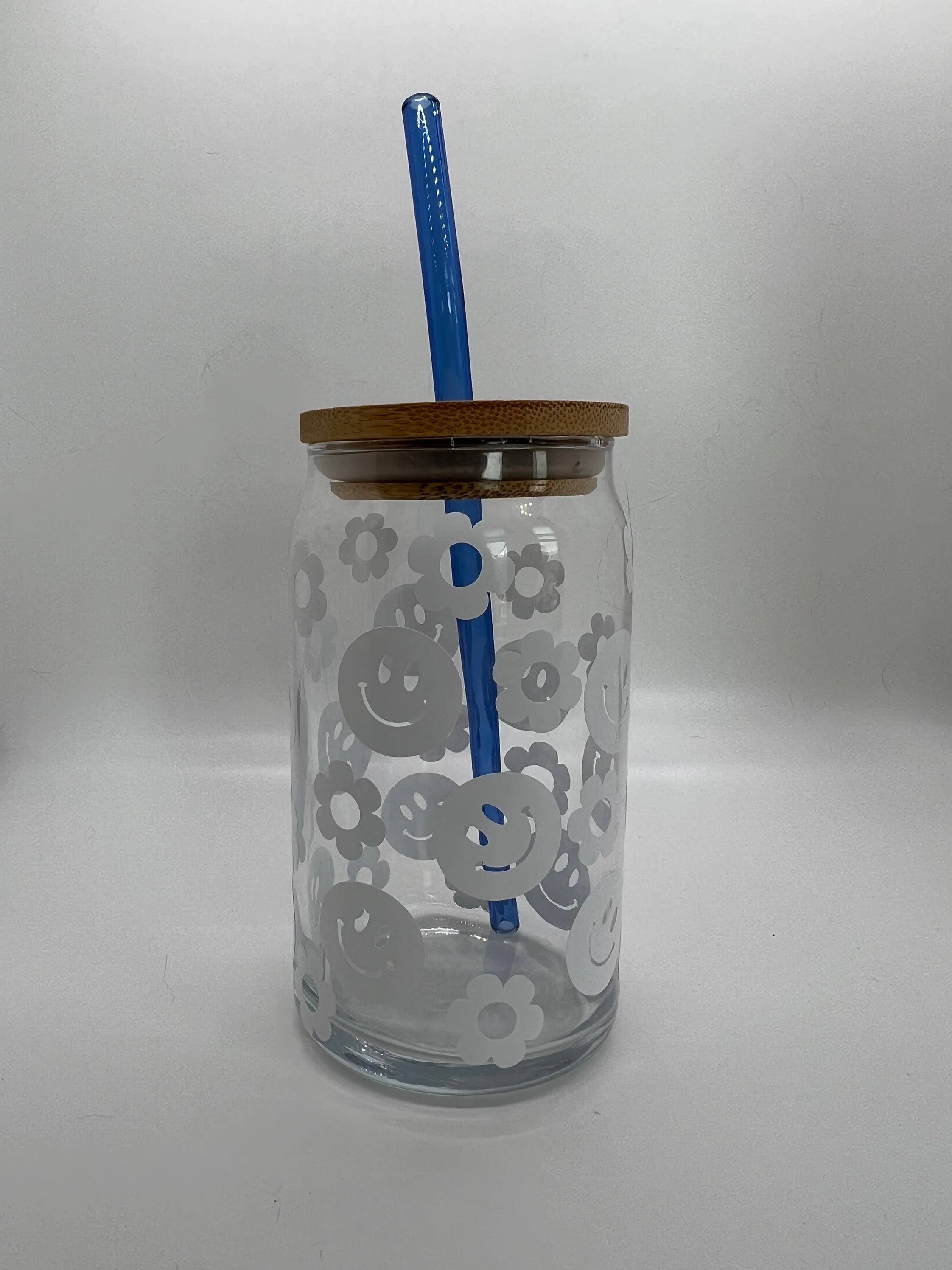 KDC Craft Shop – wholesale Dricksglas och koppar – Smiley Face blomma glas kopp1