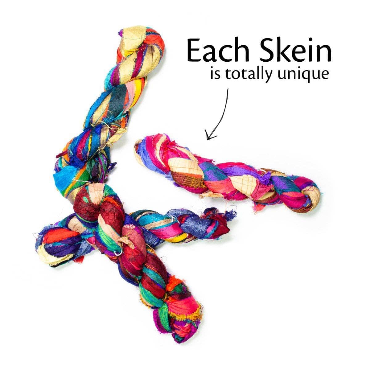 Darn Good Yarn - Wholesale Yarn - Sari Silk Ribbon - "At the Bahamas"2